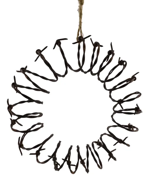Metal Barb Wire Wreath