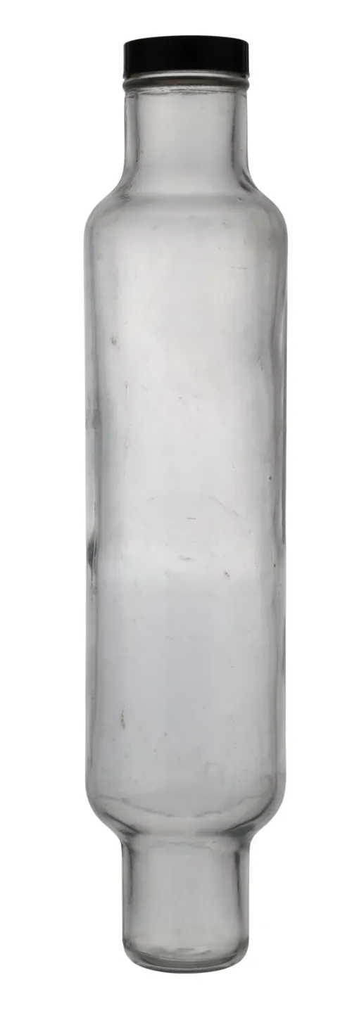 Clear Glass Rolling Pin With Black Cap