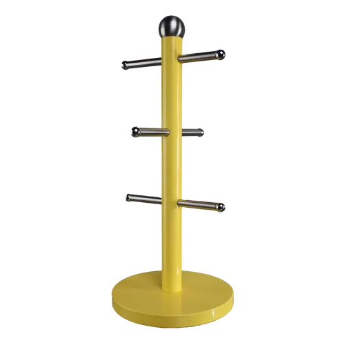 Canary Yellow Metal Mug Tree