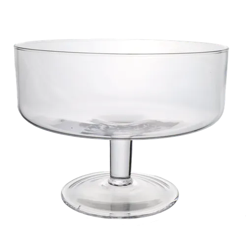 Clear Glass Deep Dish Cake Stand Vase