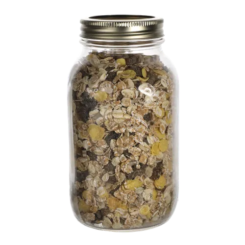 Clear Mason Jar With Mixed Grains