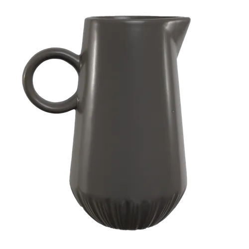 Matte Storm Cloud Grey Ceramic Pitcher
