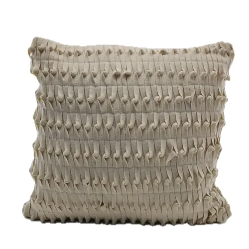 Twisted Beige Linguini With Solid Back Throw Pillow
