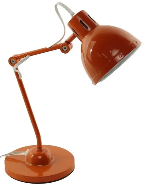 Burnt Orange Metal Desk Lamp