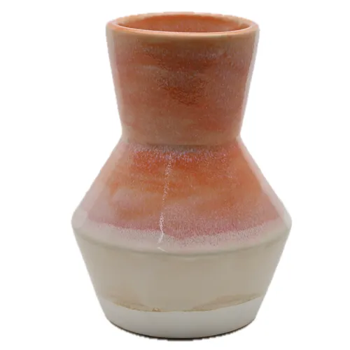 Burnt Sienna Orange Ceramic Vase