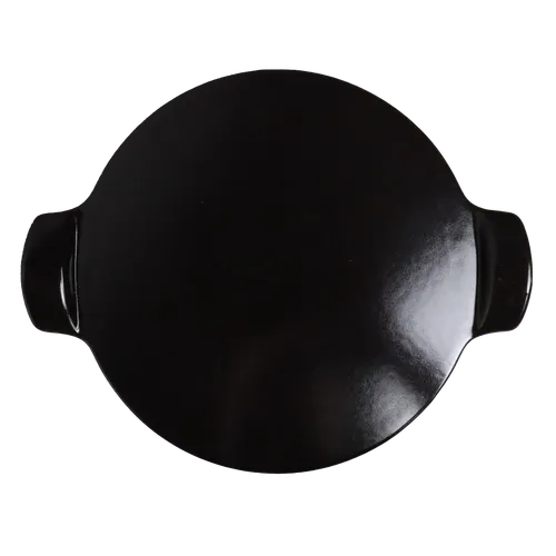 Black Round Ceramic Pizza Stone