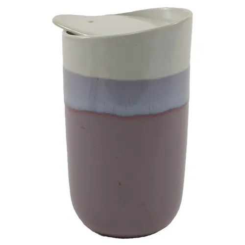 Dusty Pink & Blue Ceramic Travel Mug