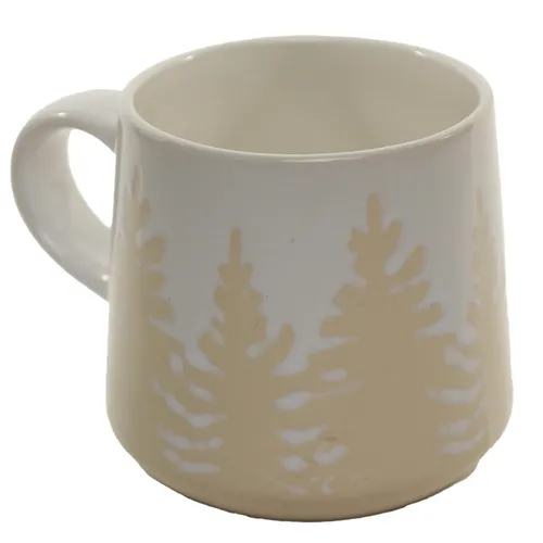 Beige & White Beach Forest Mug