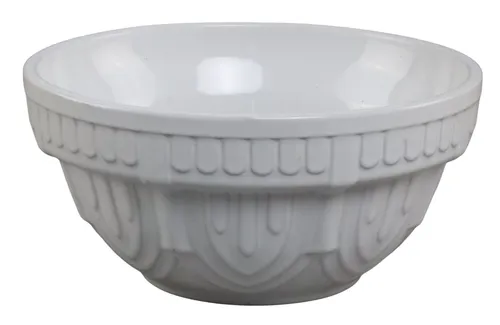 White Ceramic Deco Mixing Bowl