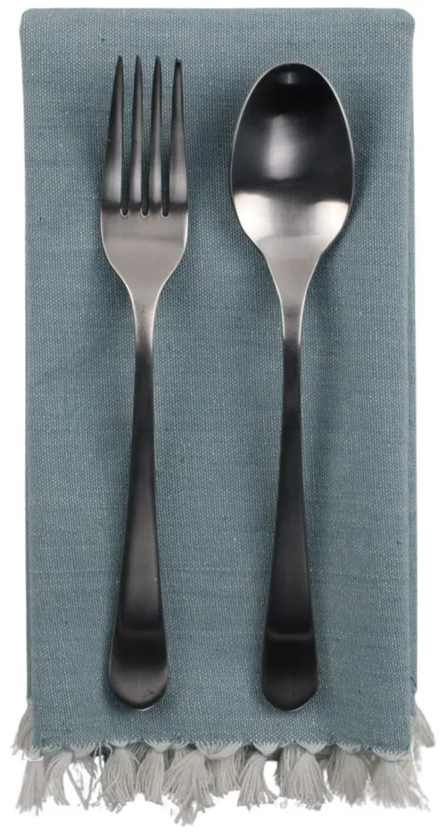 Sea Mist Blue Napkin With Fringe