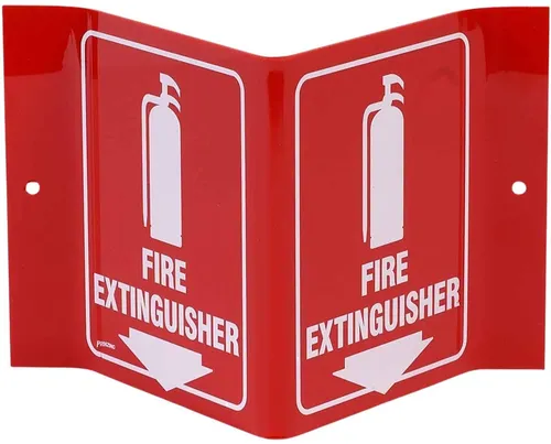 Fire Extinguisher Sign With Arrow