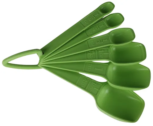 Vintage Green Plastic Measuring Spoon Set