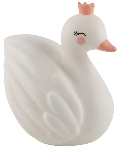 White Swan With Pink Crown Magic Light