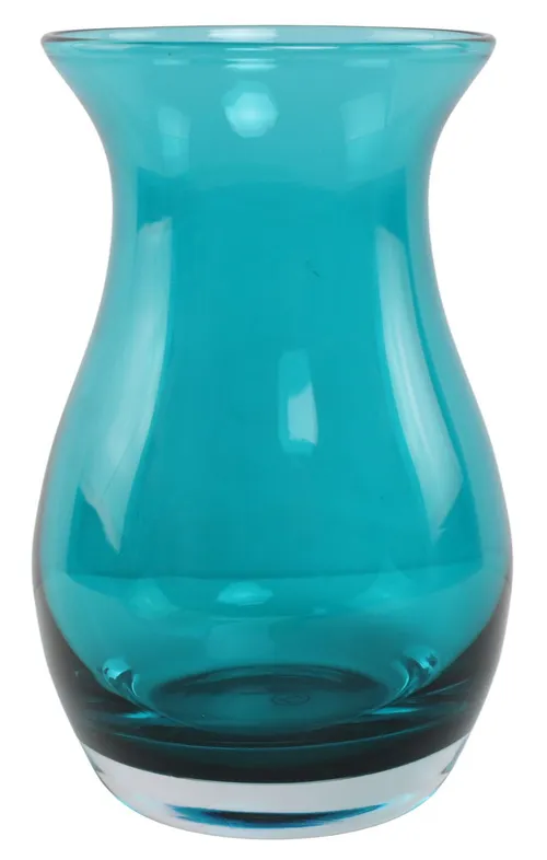 Clear Aqua Blue Glass Vase