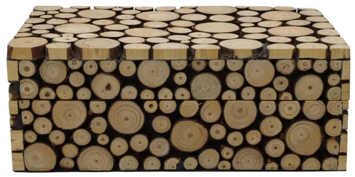 Natural Wood Slice Box With Lid