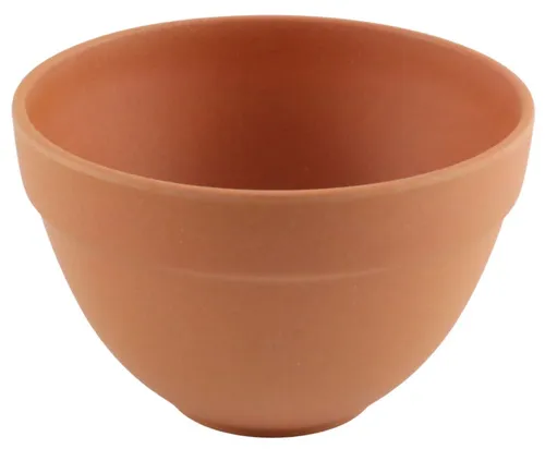 Matte Terracotta Bamboo Serving Bowl