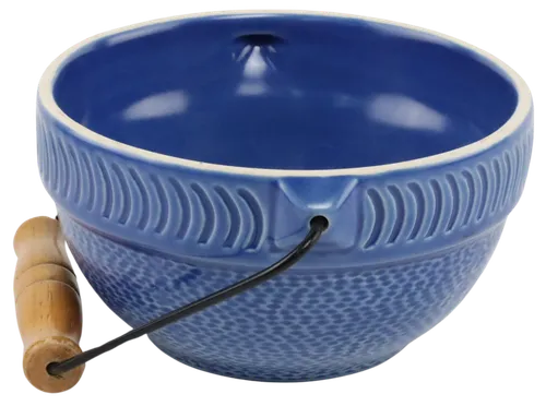 Blue Ceramic Mixing Bowl With Handle