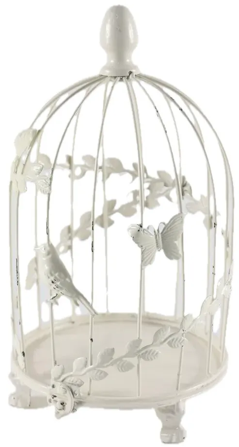 Cream Metal Bird Cage Small