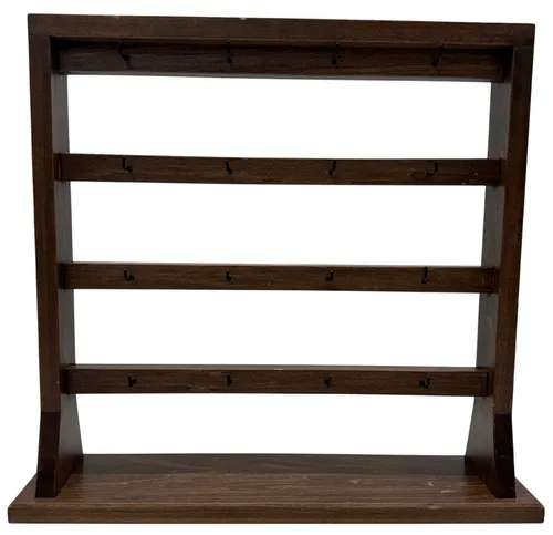 Wood Display Rack With Hooks