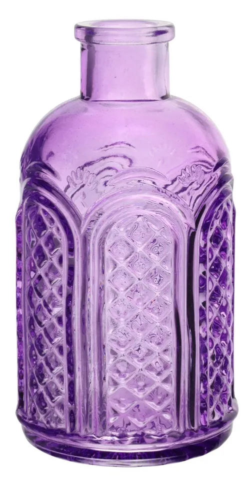 Purple Clear Glass Vase Collection - U