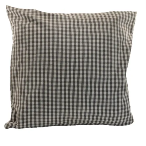 Grey & White Gingham Throw Pillow