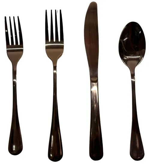 20 Piece Cutlery Set With Copper Metal Finish
