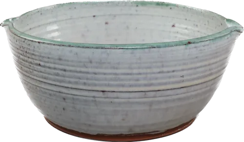 Whitewash Glazed Pottery Mixing Bowl XL