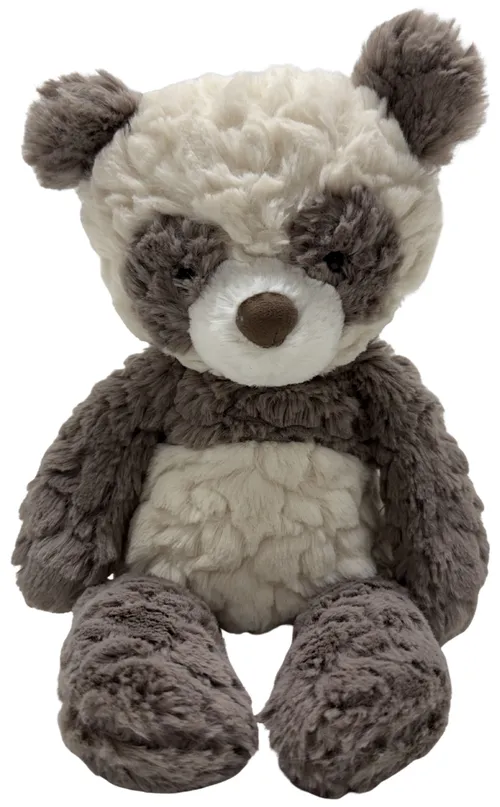 Grey & White Stuffed Panda Bear Plush