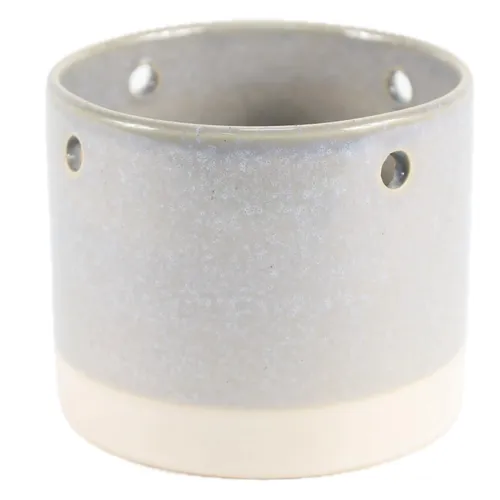 Grey & Blue Ceramic Plant Pot