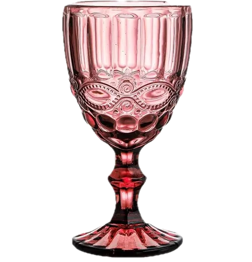 Red Glass Goblet Dinking Glass