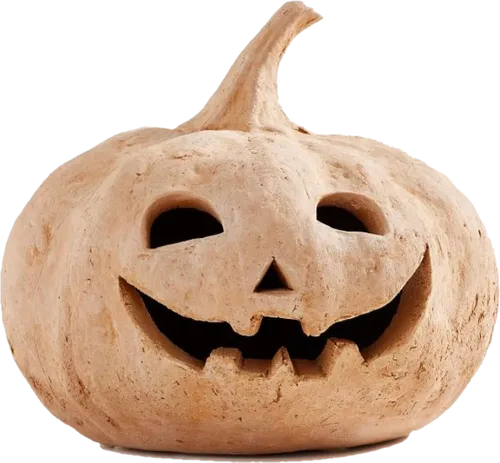 Large Terracotta Halloween Jack O Lantern