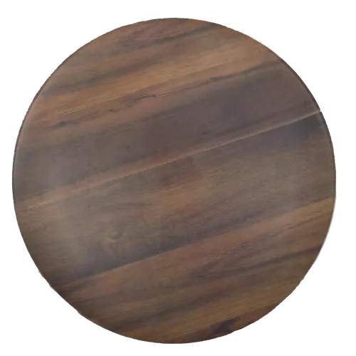 Plastic Wood Grain Round Serving Platter