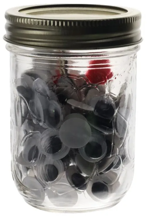 Clear Glass Jar With Wiggle Eyes