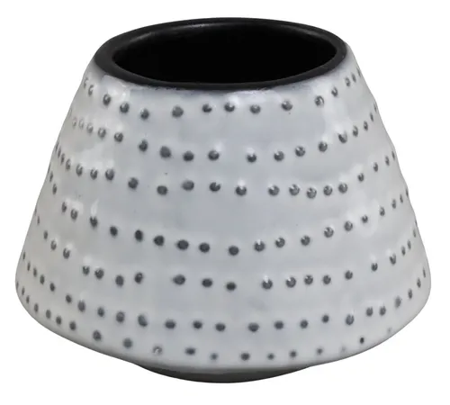 White Ceramic Dot Vase