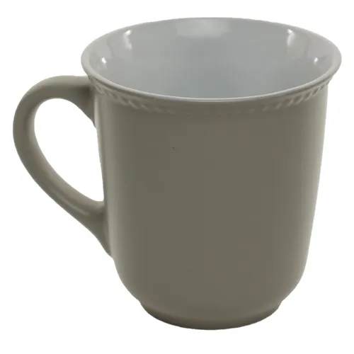 Matte Light Slate With Dotted Embossed Rim Mug
