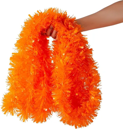 Orange Halloween Tinsel Garland