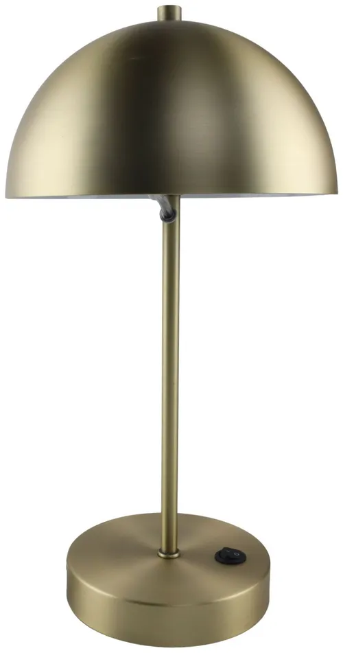 Matte Gold Metal Dome Table Lamp