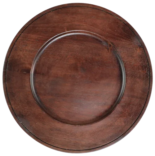 Dark Wood Charger Plate