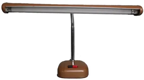 Vintage Brown Metal Goose Neck Desk Lamp