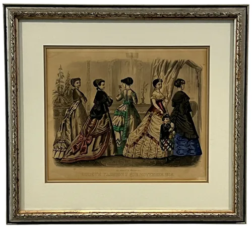 Antique Fashion Illustration III In Silver Frame