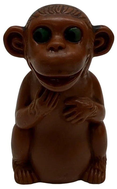 Vintage Brown Wind Up Monkey Toy