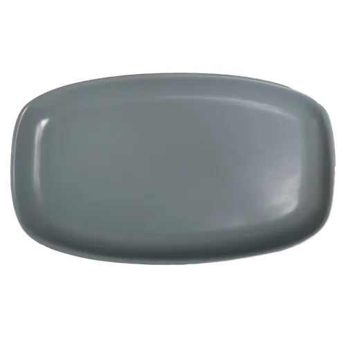 Dull Robin's Egg Blue Rounded Rectangular Serving Platter