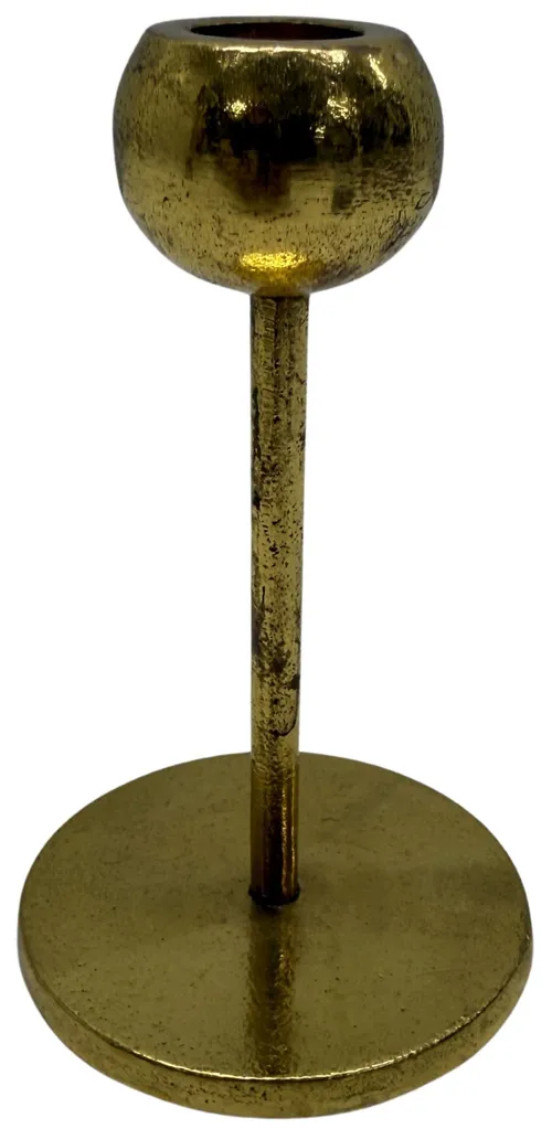 Gold Metal Taper Candle Holder - Medium