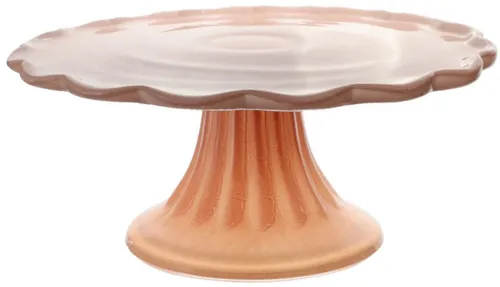 Soft Pink Glass Dessert Stand