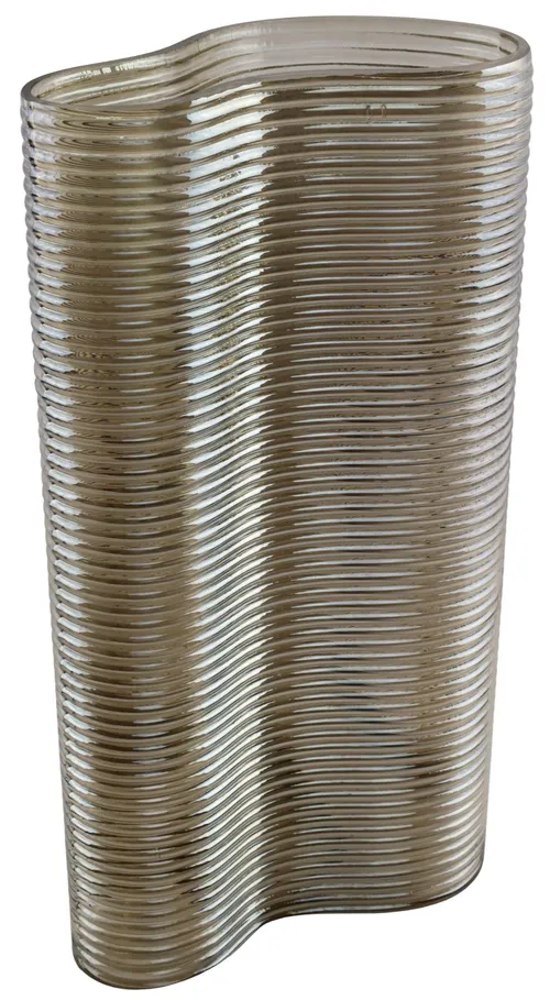 Smokey Bronze Fluid Glass Vase