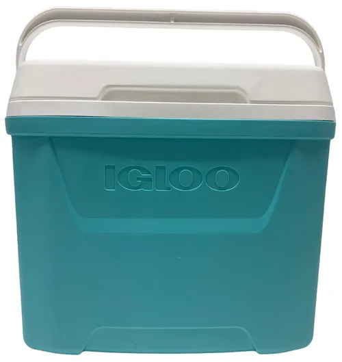 Turquoise & White Cooler With Handle