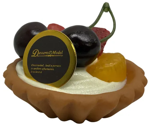Artificial Cherry & Orange Custard Tart
