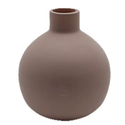 Matte Lavender Grey Glass Vase