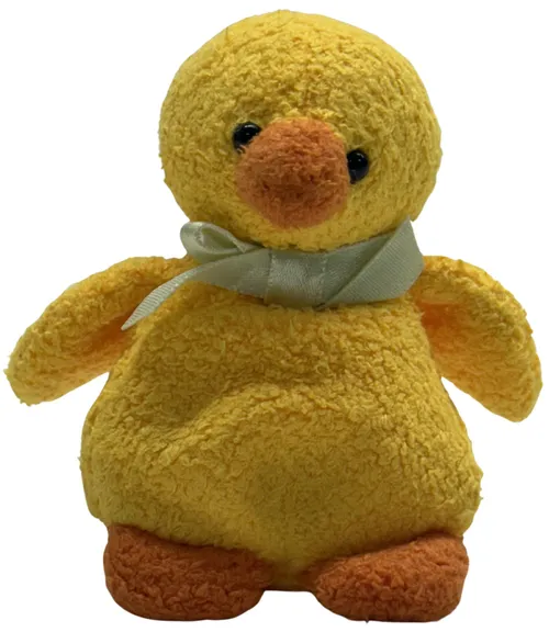 Yellow Plush Chick With Ribbon Stuffed Animal