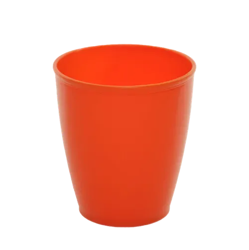Orange Plastic Drinking Cup